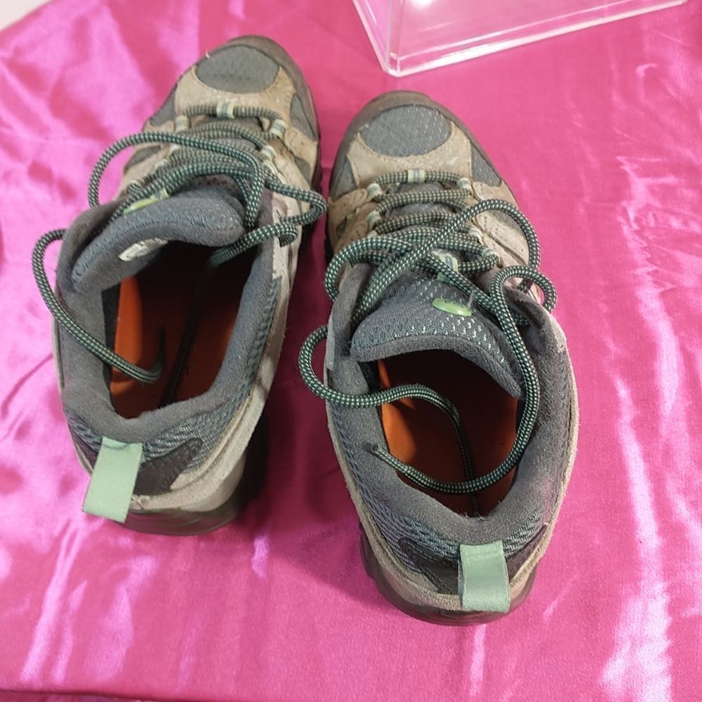 Merrell Womens Moab Vibram Hiking Shoes Sz 7.5 Drizzle/Mint J24462. - Picture 6 of 8